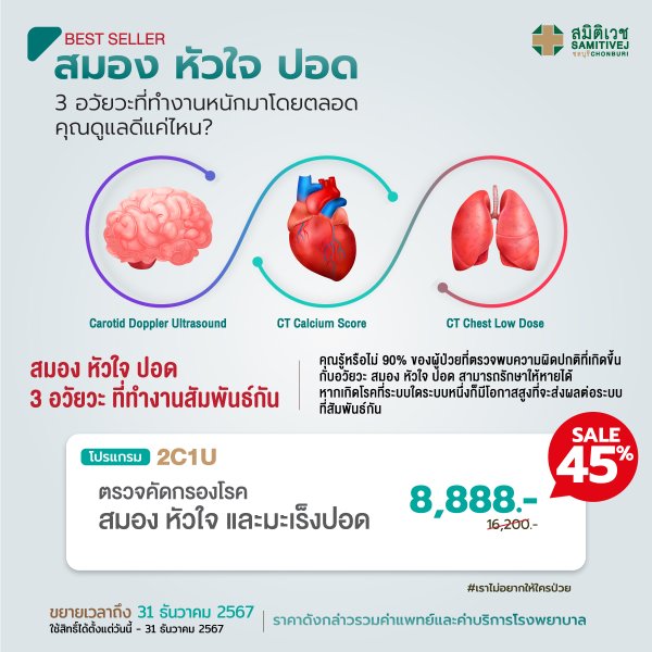 โปรแกรมตรวจคัดกรองโรคสมอง หัวใจ และมะเร็งปอด